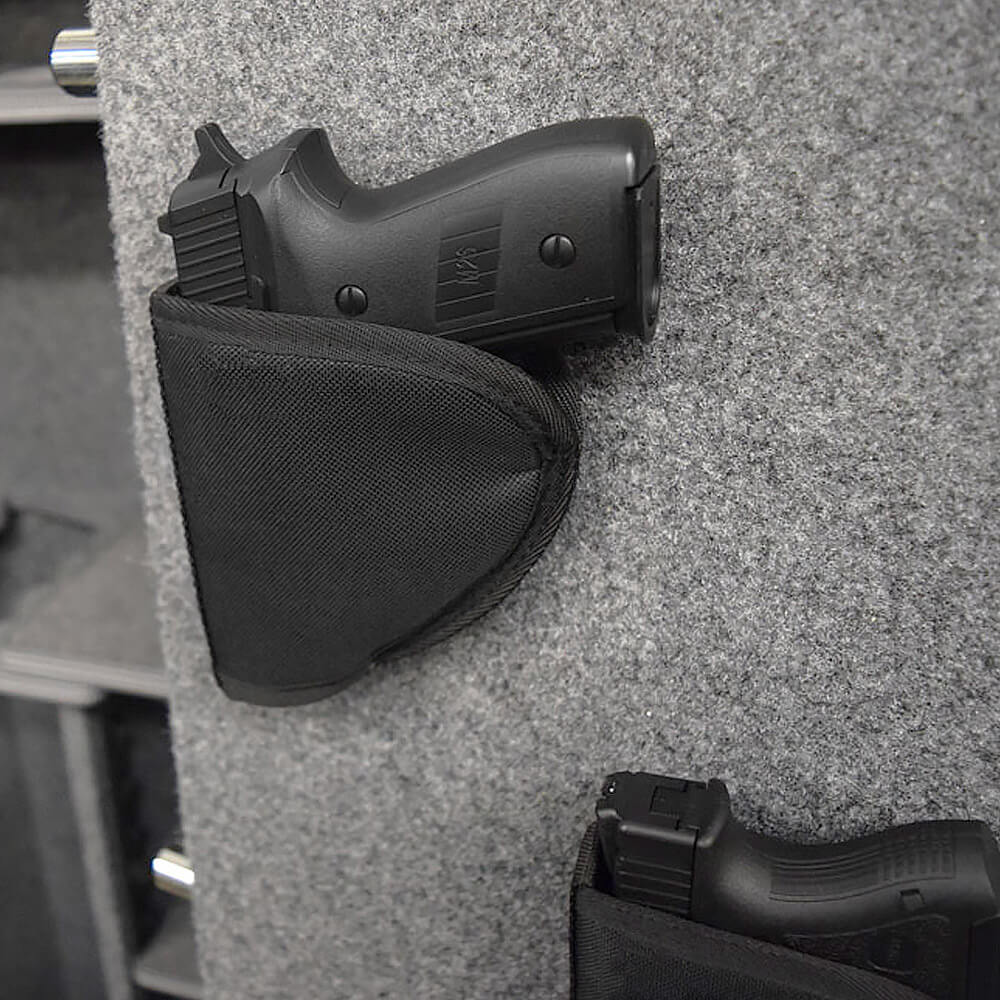 Stealth Compact Velcro Pistol Holster  Attaches to Gun Safe Carpeting 